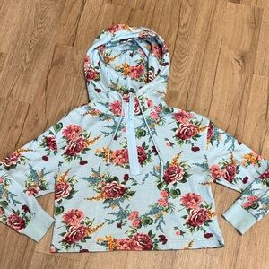 alice + olivia Floral Half Zip Hoodie Size M Soooo Cute